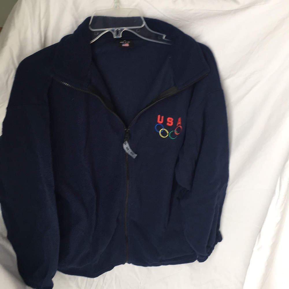 Navy Olympic USA fleece sweatshirt